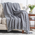 Bedsure Chenille Throw Blanket 50x60 in - Soft, Textured Cozy Throw
