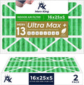 MervKing 16x25x5 Air Filter MERV 13 2-Pack - High Capture