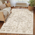 3x4 Washable Neutral Area Rug for Vintage Entryway and Office
