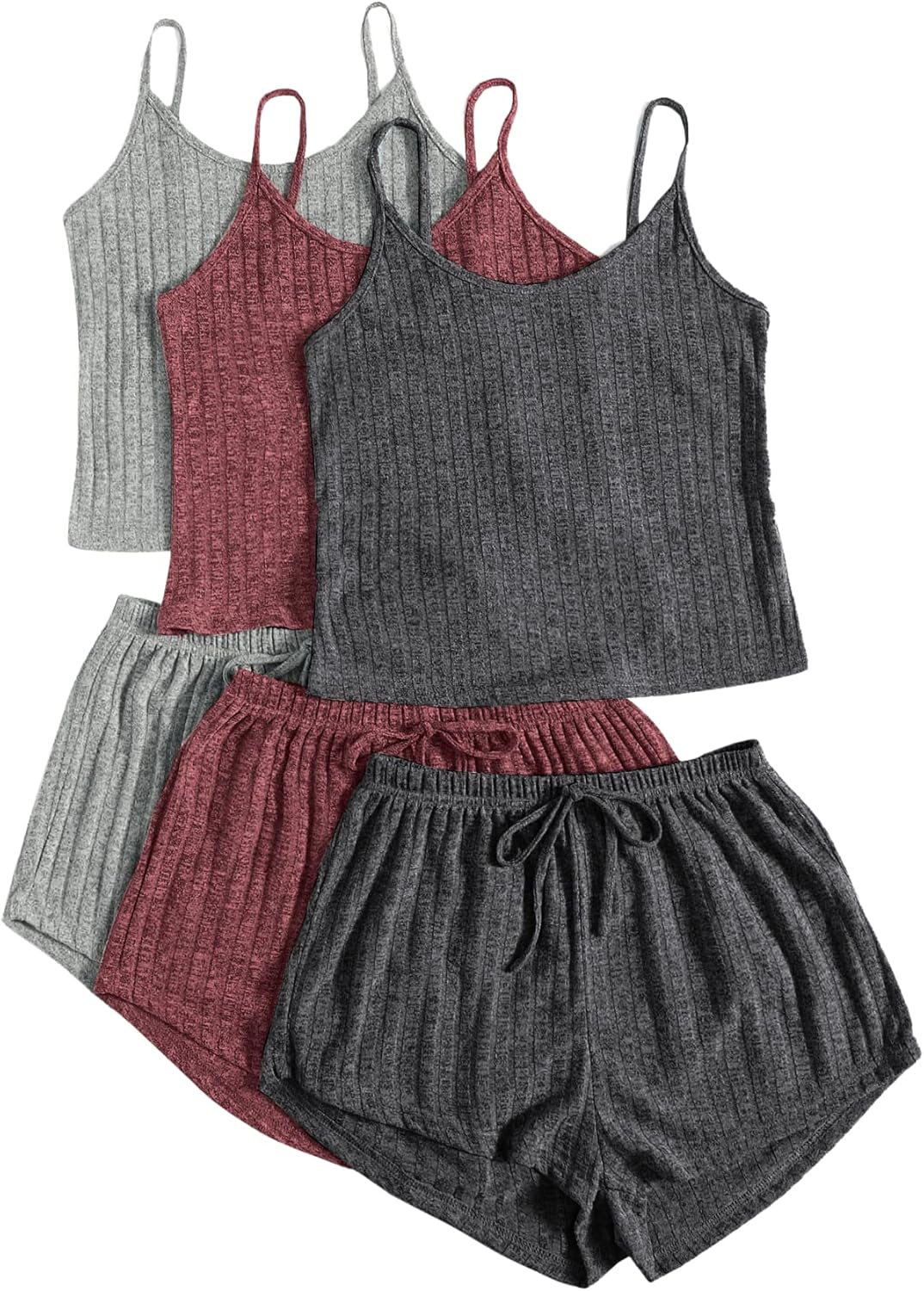 GORGLITTER Women's Ribbed Pajamas Set for Ultimate Comfort