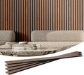 Wood Slat Acoustic Panels 4-Piece Walnut - Noise Reduction