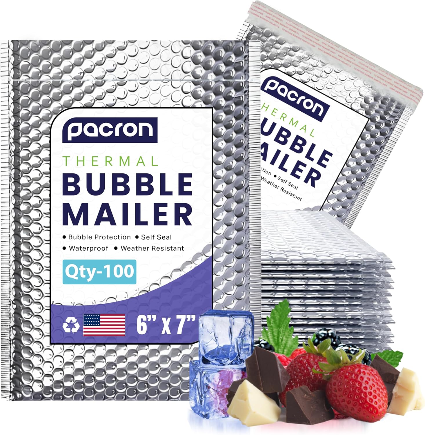 Insulated Silver Thermal Bubble Mailers for Cold Shipping Needs