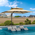 9ft x 12ft Cantilever Patio Umbrella Double Top Rectangular - Large