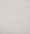 Off White Solid Color Area Rug 9 ft Square - Soft, Pet Friendly