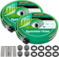 Breeze Touch 2X50FT Sprinkler Hose - High-Mist Soaker for Lawns