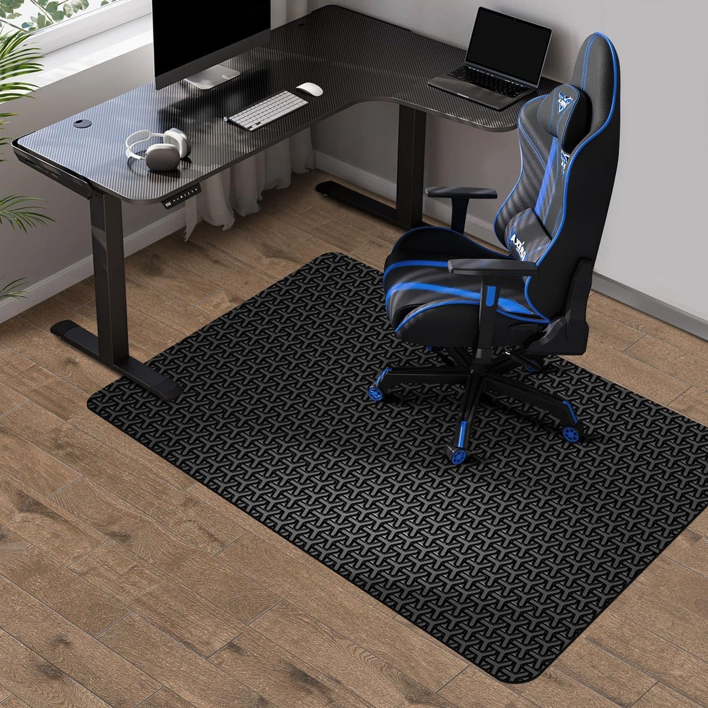 FURKIT 36x48 Y-Shaped Gaming Chair Mat - Anti-Slip PVC for Hard Floors