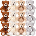 14 in Bear Stuffed Animals 12-Pack Mixed Colors - Bulk Plush Gifts
