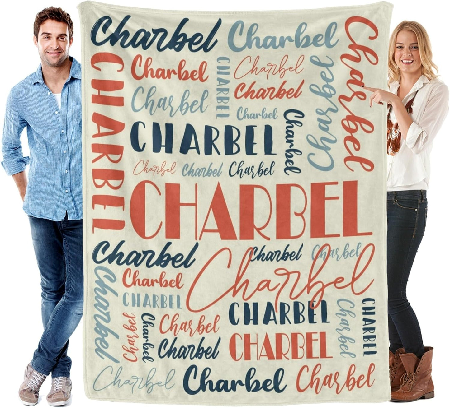 Personalized Name Blanket for Adults and Kids - Custom Flannel Throw