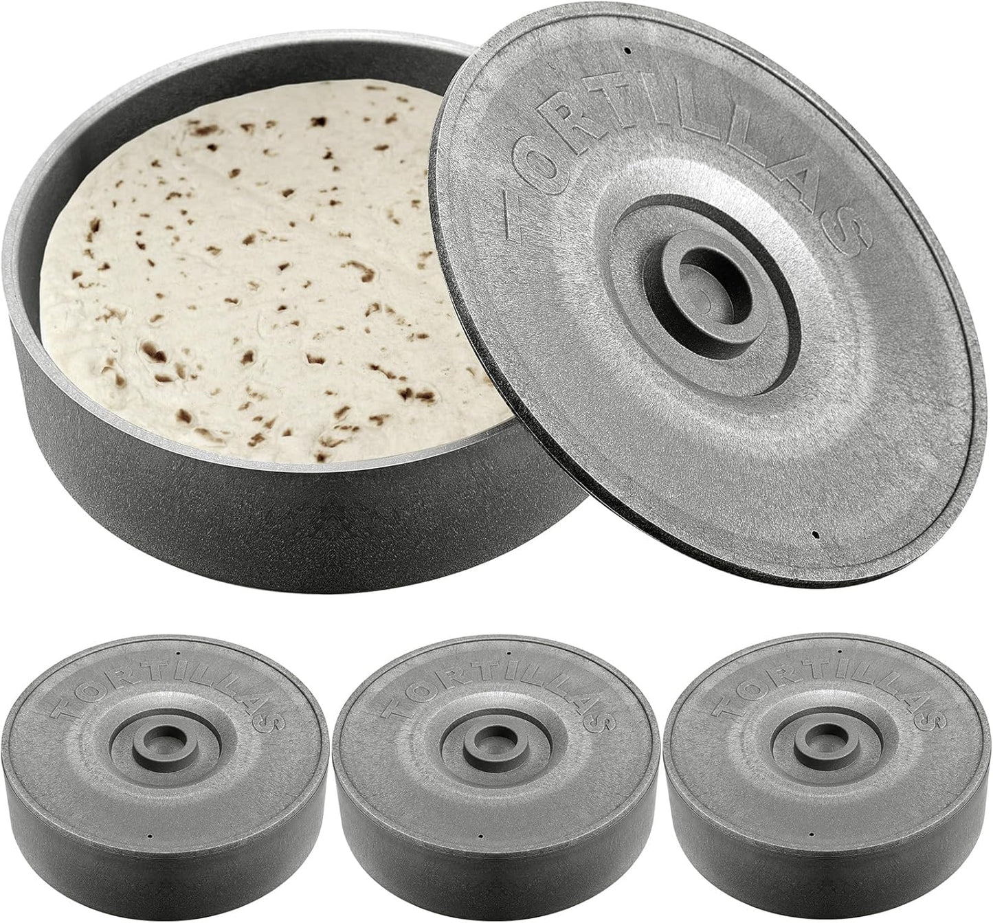 Tortilla Warmer 4 Pcs Set for Perfectly Heated Tortillas