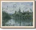 Framed Canvas Wall Art Banks of the Seine - Vintage Landscape