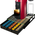 Coffee Pod Holder Drawer Organizer with Crystal Clear Tempered Glass