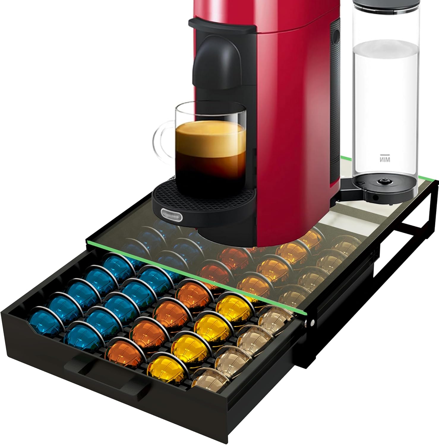 Coffee Pod Holder Drawer Organizer for Nespresso Vertuo Pods