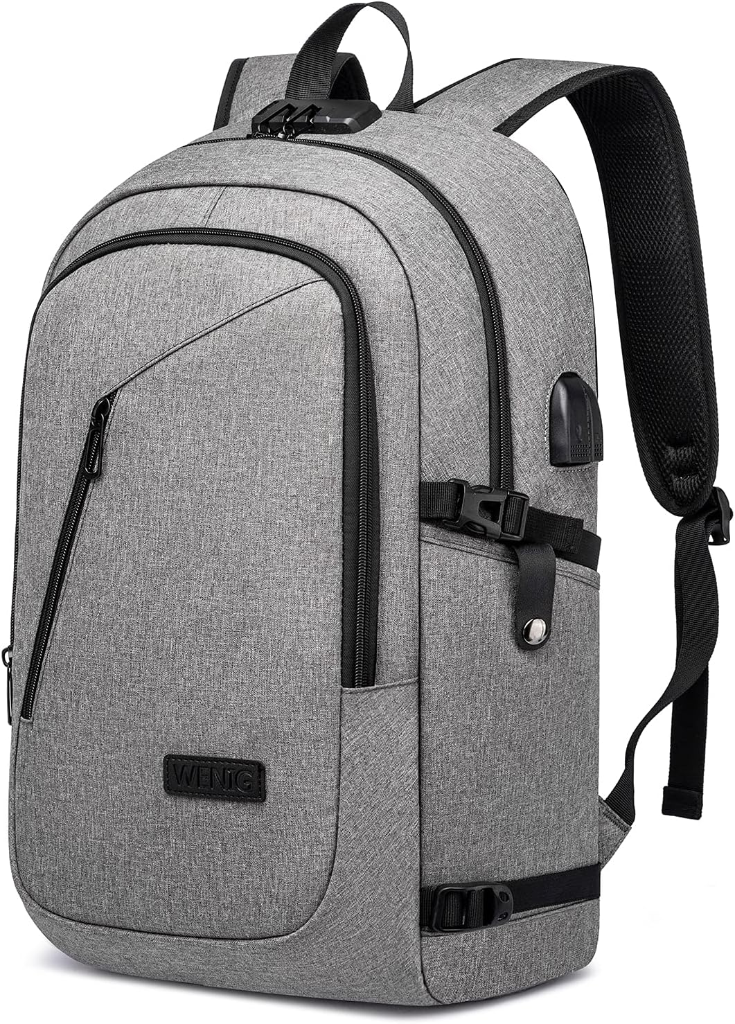 Large Travel Laptop Backpack with USB Charging Port and Lock