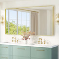 72 x 36 in Gold Framed Mirror Vanity Mirror - Modern Farmhouse