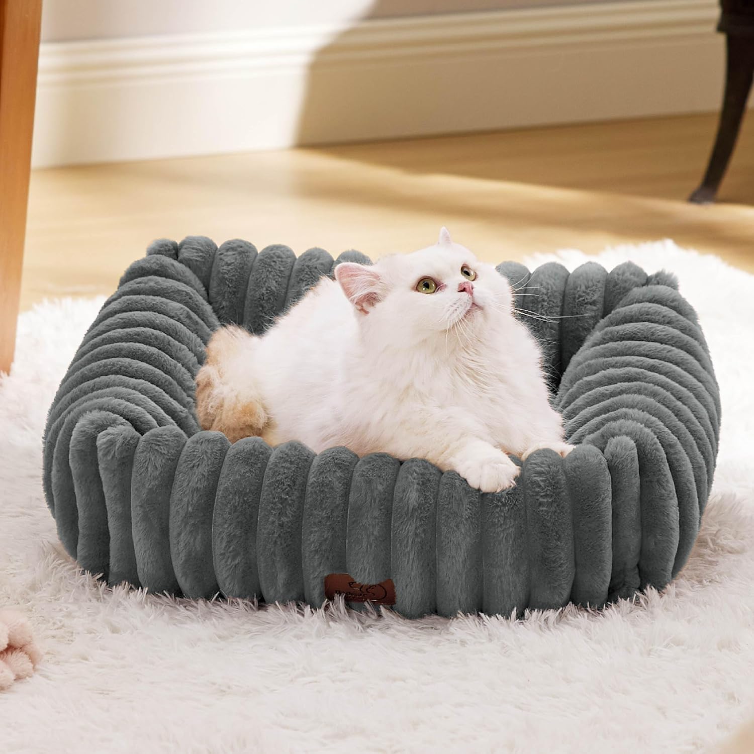 Bedsure Cute Dog Bed for Small Dogs & Cats - Cozy Orthopedic Bed