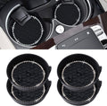 Car Cup Coasters Universal Non-Slip Bling Rhinestone 4 Pack - Protects