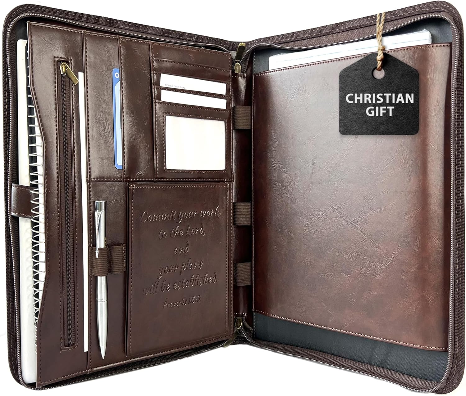 DEHITE Leather Portfolio for Men and Women - Versatile Organizer