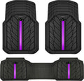CAR PASS Rubber Floor Mats Full Set DeepDish Universal Trim-to-Fit