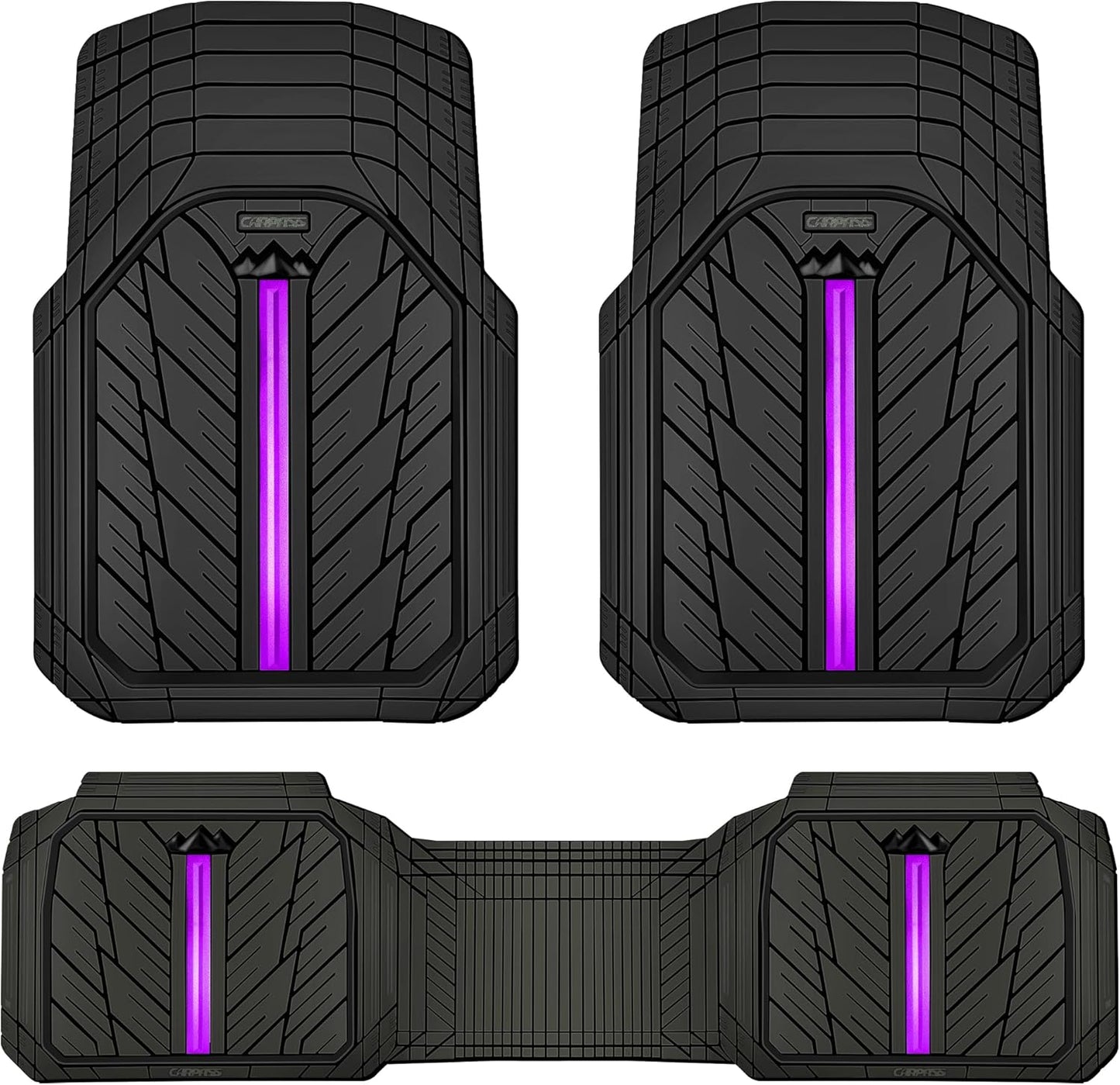 DeepDish Rubber Floor Mats for Trucks SUVs - Custom Fit Heavy Duty