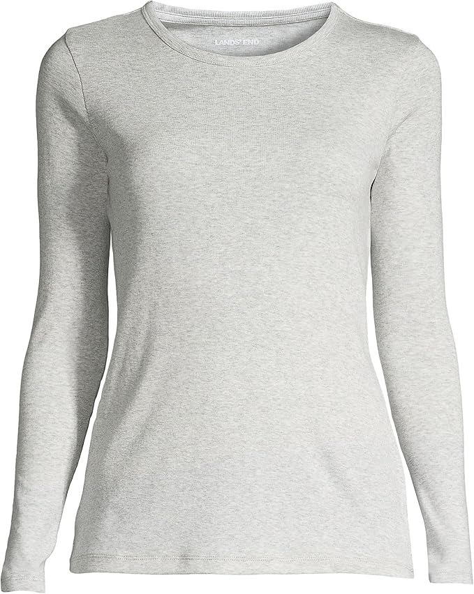 Lands' End Women's Cotton Rib Long Sleeve Crewneck T-Shirt Review