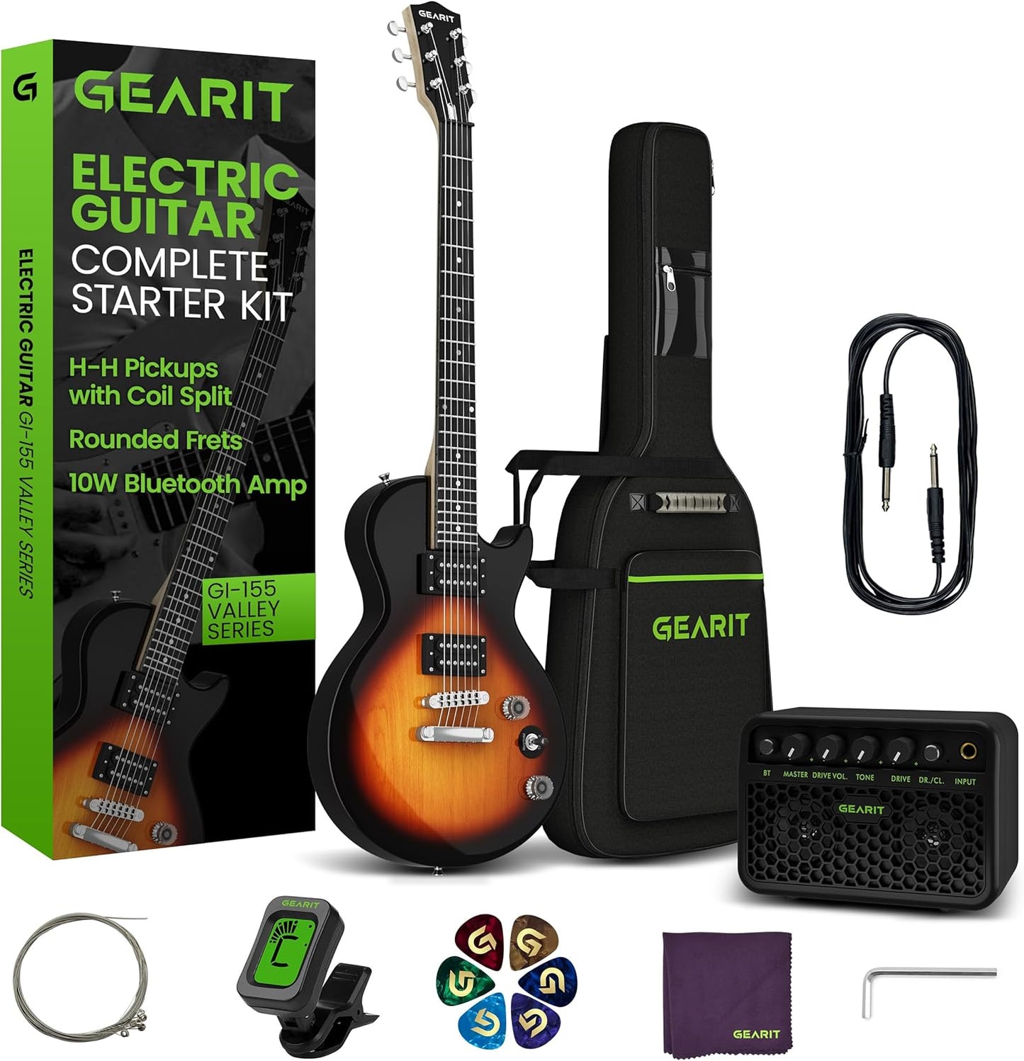 GEARit GI-155 Valley Series 39in Electric Guitar Set with Amp