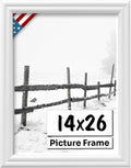 White 14x26 Picture Frame.75 in Wide - Classic White Wall Frame
