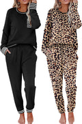 Ekouaer 2 Pack Womens Pajama Sets Long Sleeve - Soft Lounge Wear