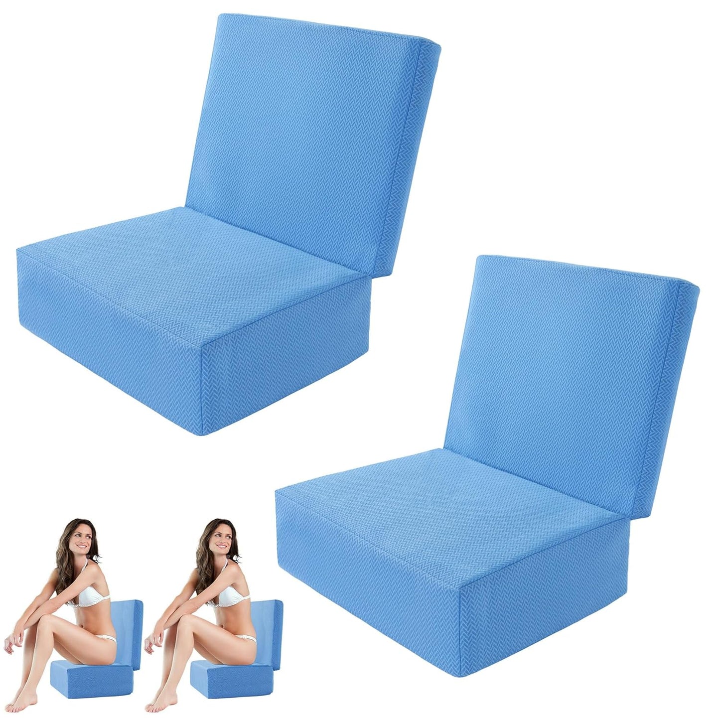 MABOZOO Foldable Hot Tub Booster Seat with Back Support Cushions