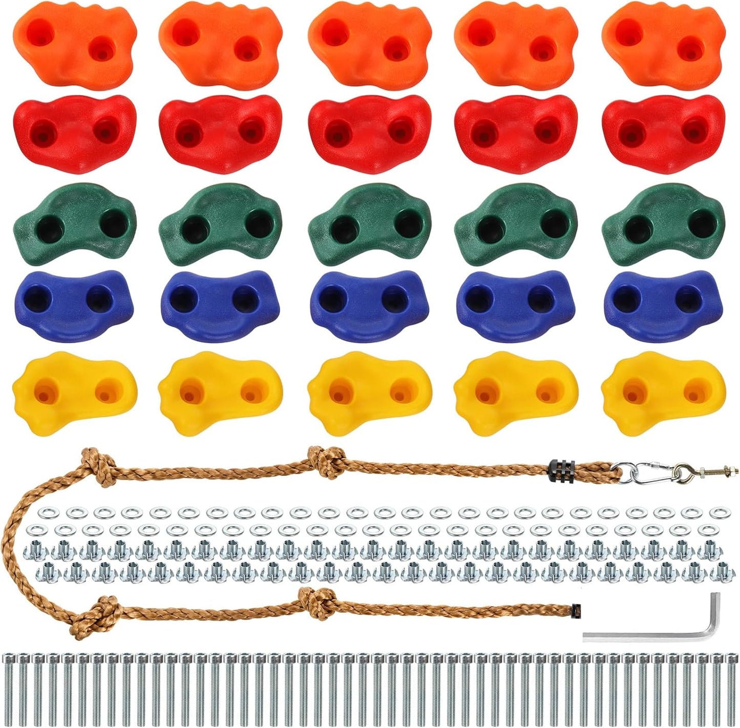 ZENFUN 25 Packs Rock Climbing Holds for Kids and Adults Fun