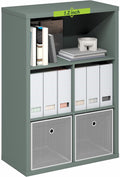 Furinno Cubicle 5-Cube Thick Frame Bookshelf - Space-Saving Storage