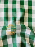 1in Checkered Gingham PolyPoplin Fabric by the Yard (Style 97L5)