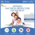 RV Short Full Mattress Protector Zippered Encasement - Waterproof Bed