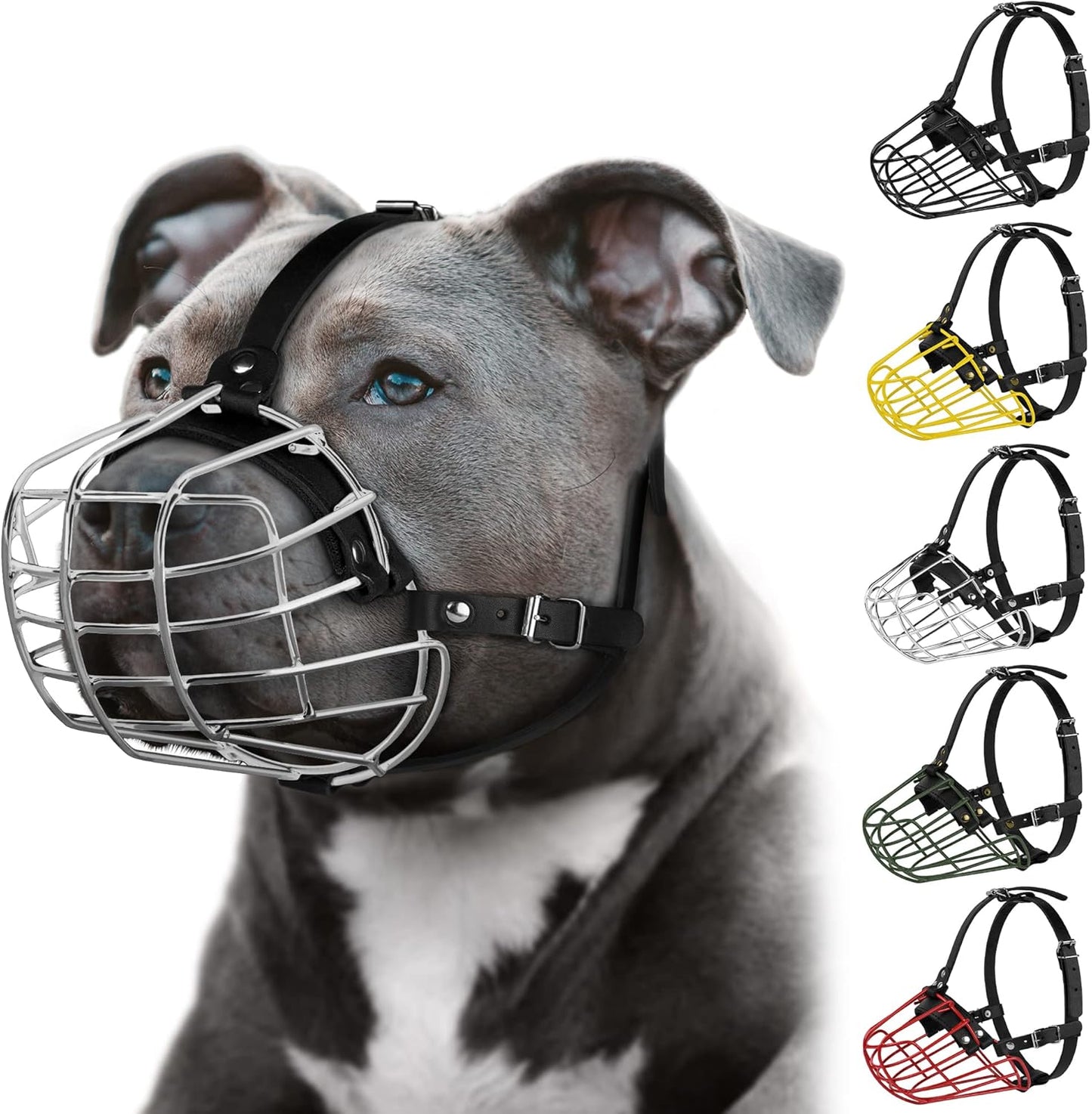 Pitbull Dog Muzzle Metal Mask for Secure and Comfortable Use