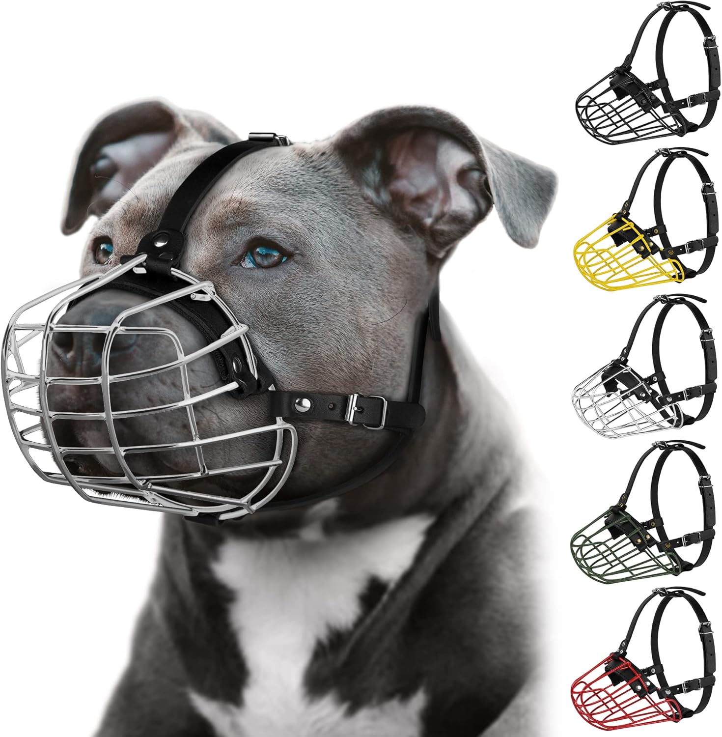 Pitbull Dog Muzzle Metal Mask for Secure and Comfortable Use