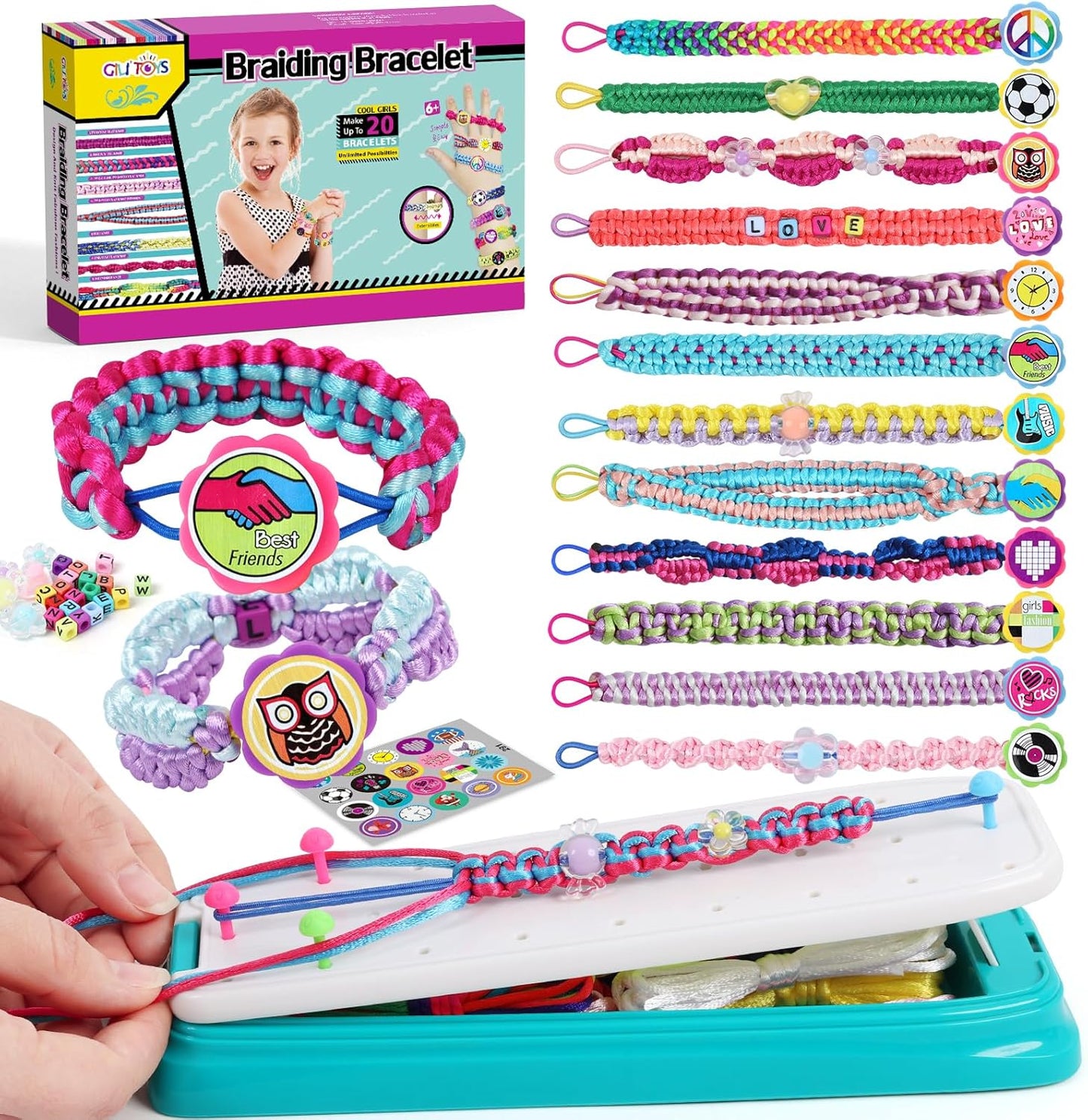 GILI Friendship Bracelet Making Kit for Creative Girls Aged 8-12