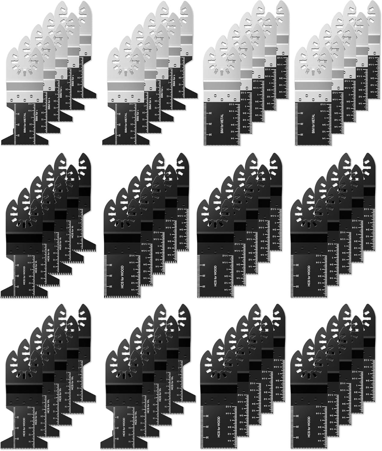 60Pcs Oscillating Tool Blades for Universal Multi Tool Use