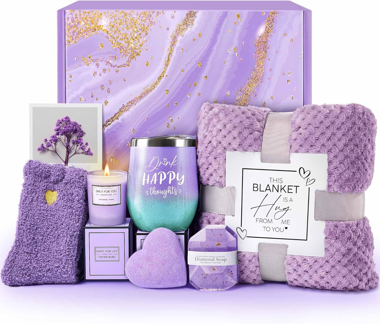 Lavender Spa Gift Basket for Women - Ideal Relaxation Package