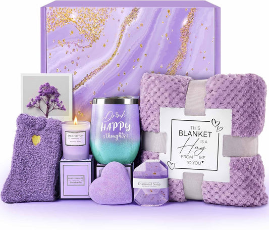 Lavender Spa Gift Basket for Women - Ideal Relaxation Package