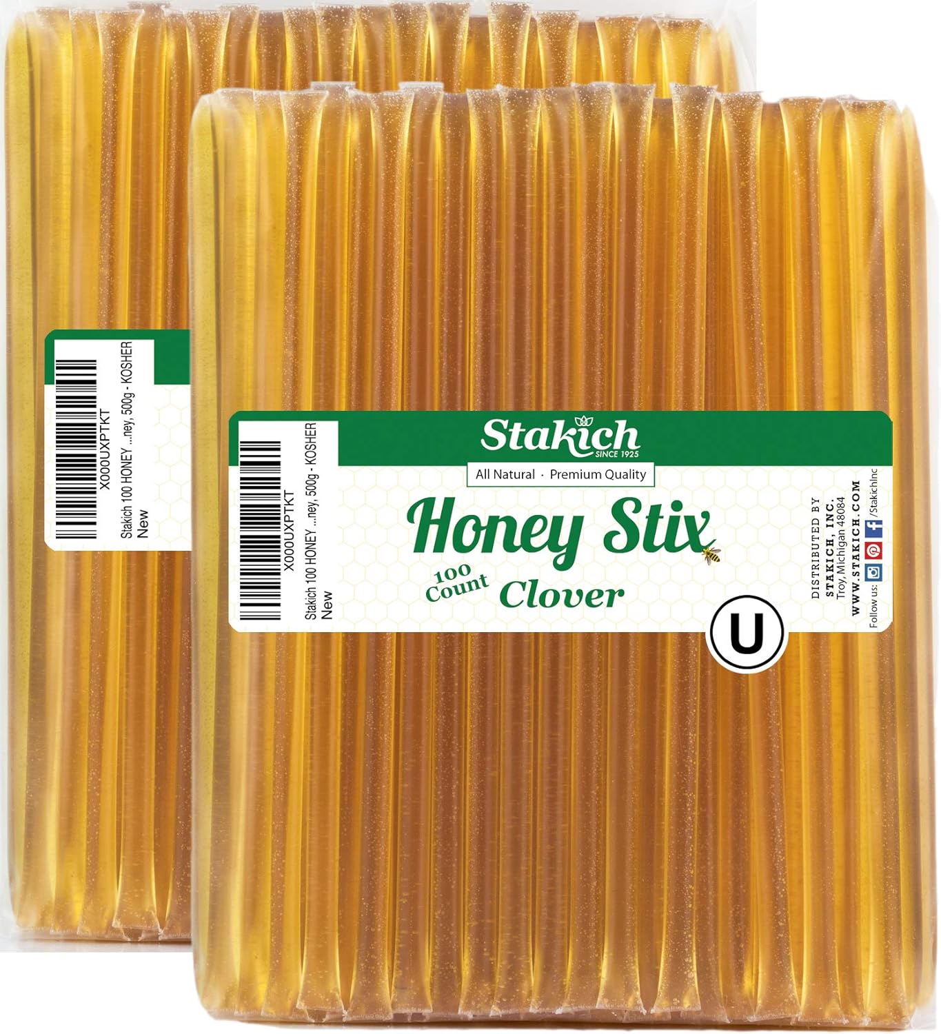 Stakich Clover Honey Stix - 200 Count of Pure Sweetness