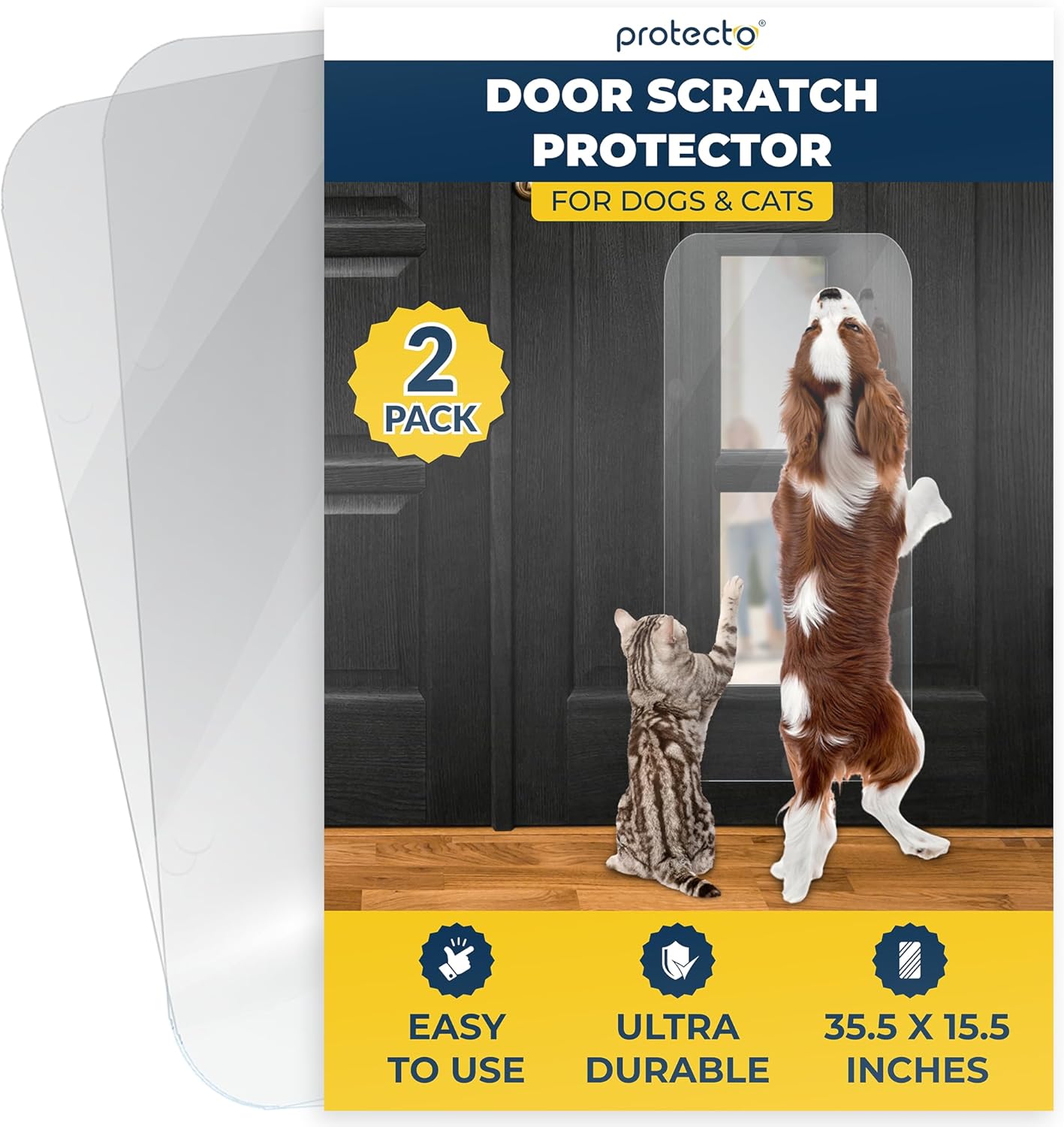 PROTECTO Door Protector for Dog Scratching - Easy Install