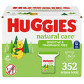 Huggies Natural Care Sensitive Baby Wipes, Unscented - Gentle