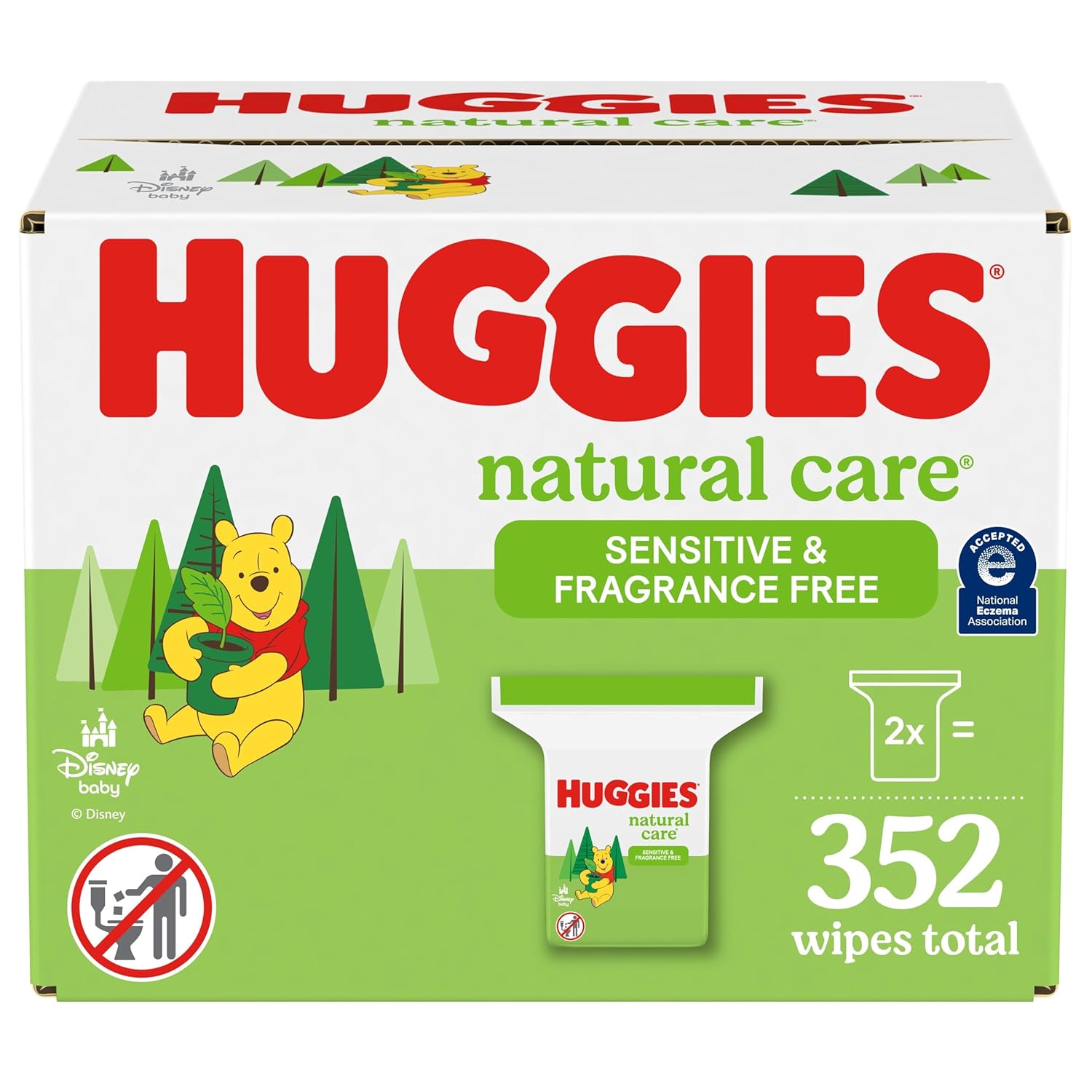 Huggies Natural Care Baby Wipes - Gentle & Pure, 352 Wipes!