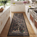 Runner Rug 2x6 Vibrant Tree of Life Patterned Kitchen Runner - Non