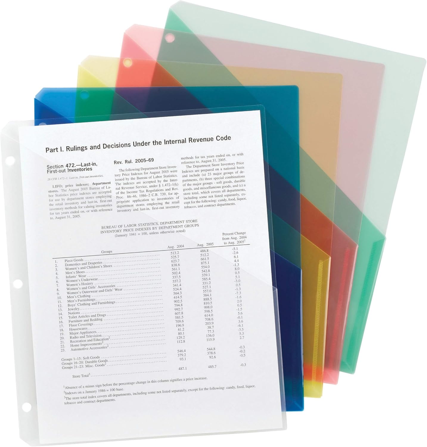 Smead Organized Up Poly Translucent Slash File Jacket Pack