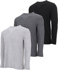Thermal Long Sleeve Tee for Men 3-Pack - Warm, Lightweight Fit