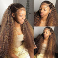 CYNOSURE 30 Inch Highlight Deep Wave Lace Front Wig for Women