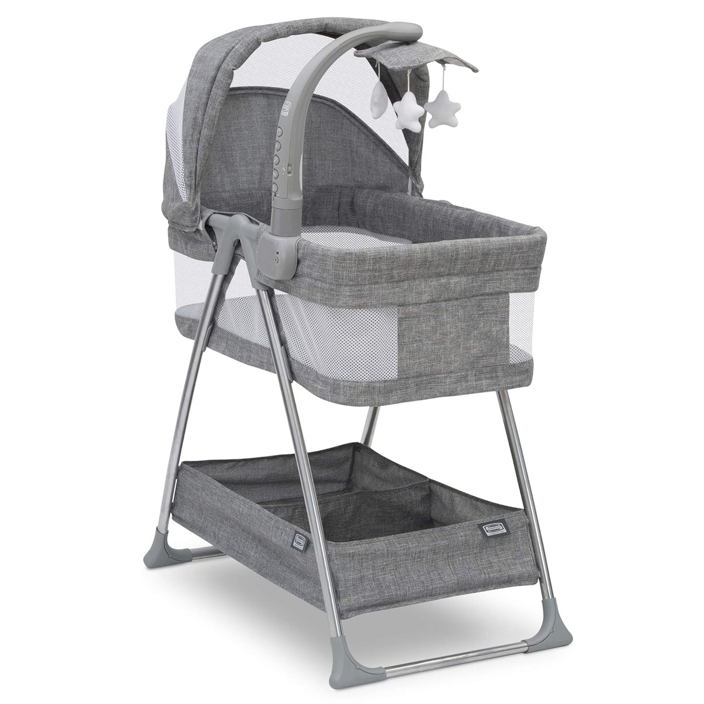 Simmons Kids City Sleeper Bedside Bassinet with Mobile and Nightlight