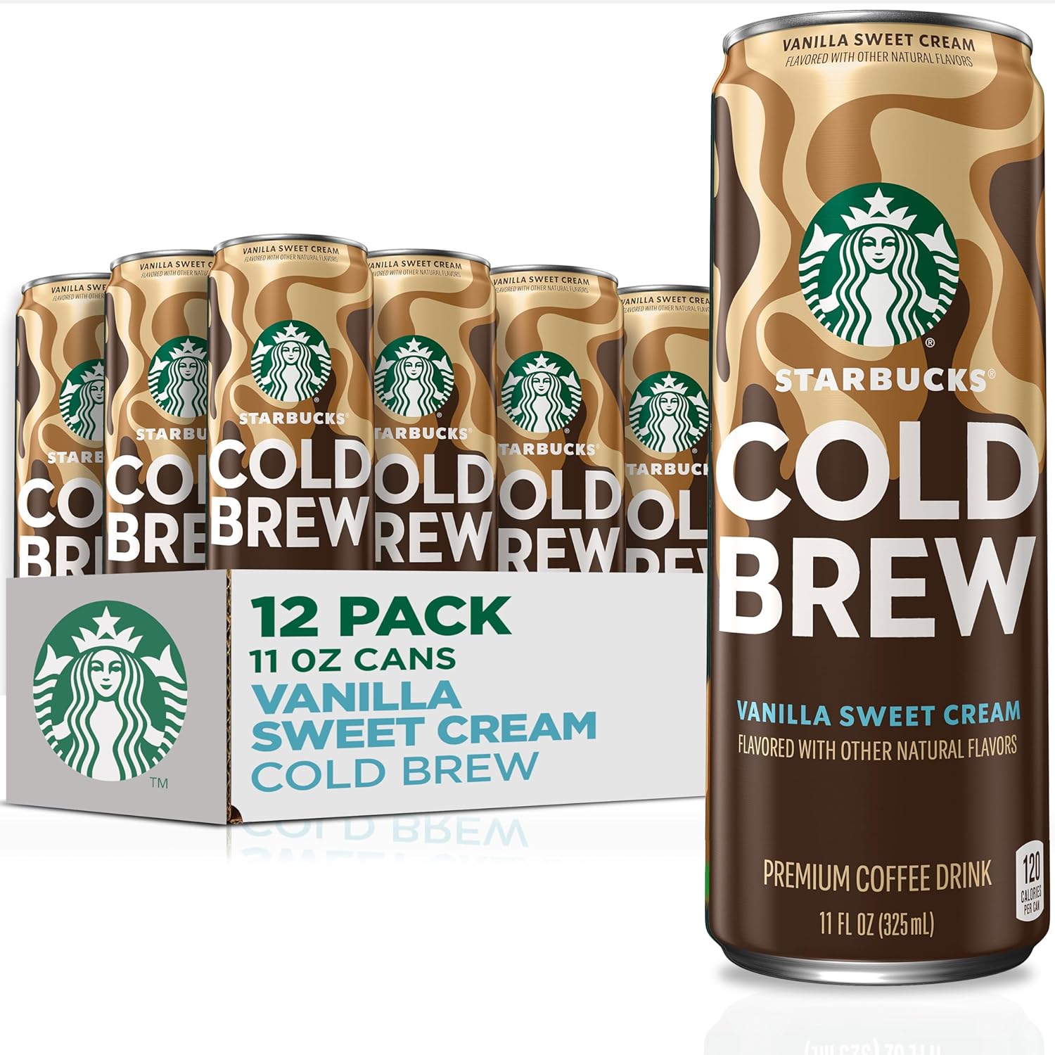 Starbucks Vanilla Sweet Cream Cold Brew 12-Pack - Premium Iced Coffee