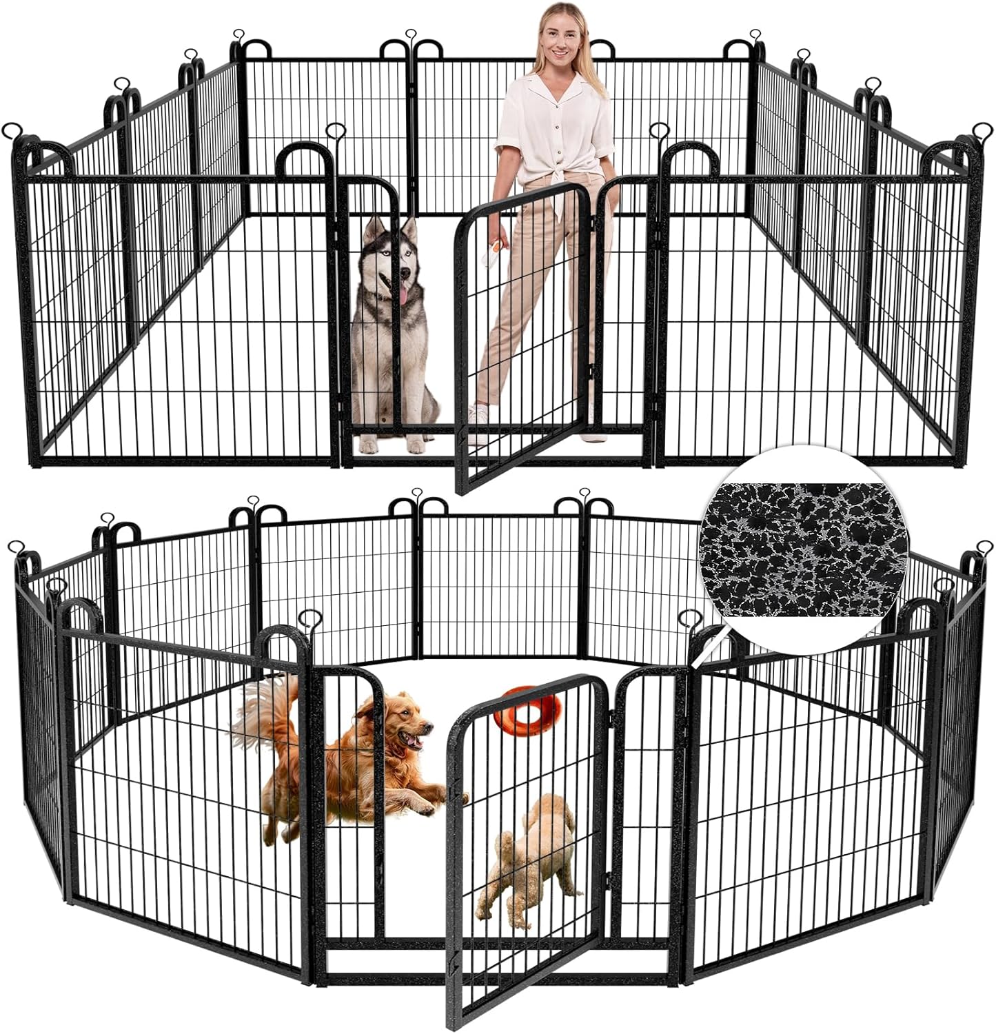 Heavy Duty Dog Playpen Outdoor 12 Piece Panels for Safety