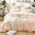 Dusty Rose Pink Twin XL Comforter Set - Reversible Floral Dorm Bedding